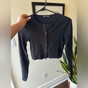 Two pack - black button cardigan  + white button cardigan